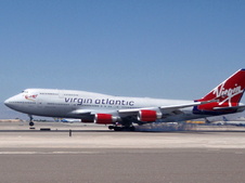 Virgin Atlatic přistávají v Las Vegas na přímém letu z Londýna